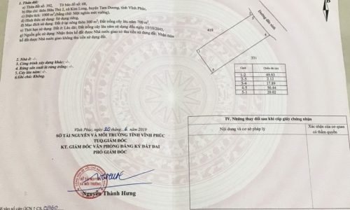 Bán đất tiềm năng lớn tại Kim Long, Tam Dương, Vĩnh Phúc. DT 5700m2. Giá 1.5 tỷ