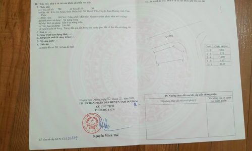 Bán lô góc tại Gò Xoan, Thanh Vân, Tam Dương, Vĩnh Phúc. DT 148m2.