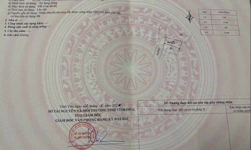 Chỉ hơn 2 tỷ sở hữu 1 Ô đất giữa trung tâm Thành Phố Vĩnh yên, Vĩnh Phúc