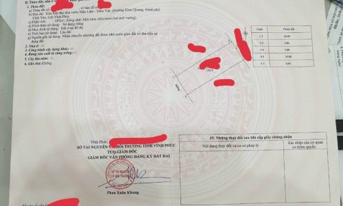 Bán đất biệt thự có sổ đỏ Khai Quang – Vĩnh Yên tựa núi hướng hồ giá cực tốt