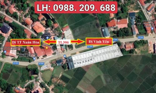 Đất Đấu giá Tử Du, mặt tỉnh lô 306 Vĩnh Yên đi Xuân Hòa, Lập Thạch
