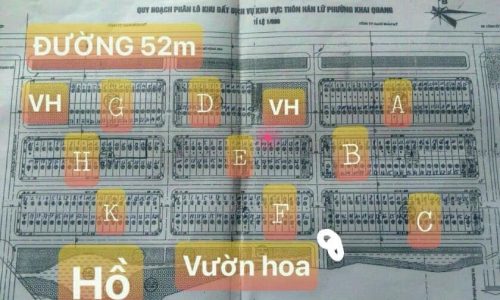 Bán lô góc khu phân lô Hán Lữ, Khai Quang, Vĩnh yên, Vĩnh Phúc