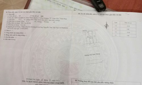 Bán nhà 4 tầng đường Tôn Đức Thắng, Vĩnh yên. Ngay cổng KCN Khai quang