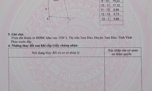 Bán đất thôn 2, thị trấn Tam Đảo, Vĩnh Phúc. DT 629m2