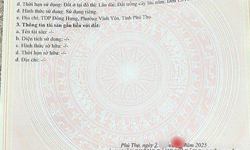 Bán đất tại trung tâm TDP Đông Hưng, Vĩnh Yên