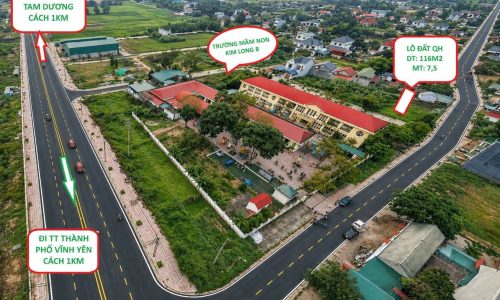 BÁN LÔ E19 – KHU DV TRƯỜNG MẦM NON KIM LONG B, Vĩnh Phúc. DT 116m2